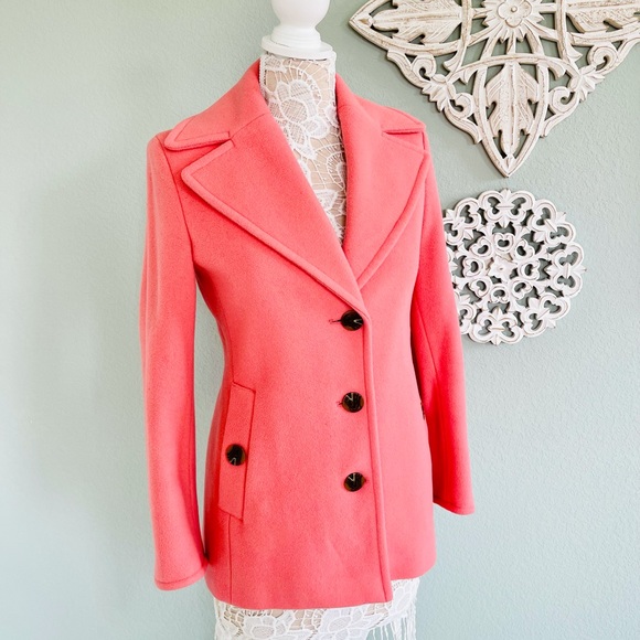 peach wool coat